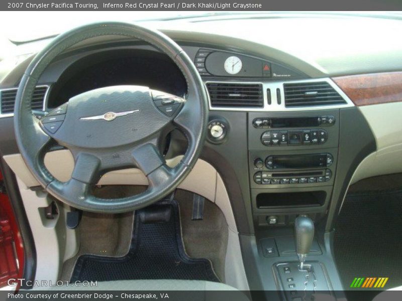 Inferno Red Crystal Pearl / Dark Khaki/Light Graystone 2007 Chrysler Pacifica Touring