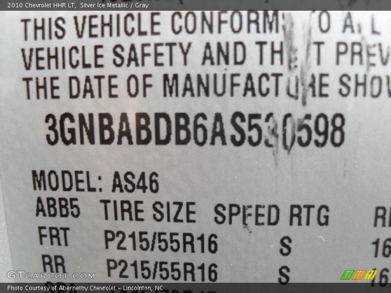 Silver Ice Metallic / Gray 2010 Chevrolet HHR LT