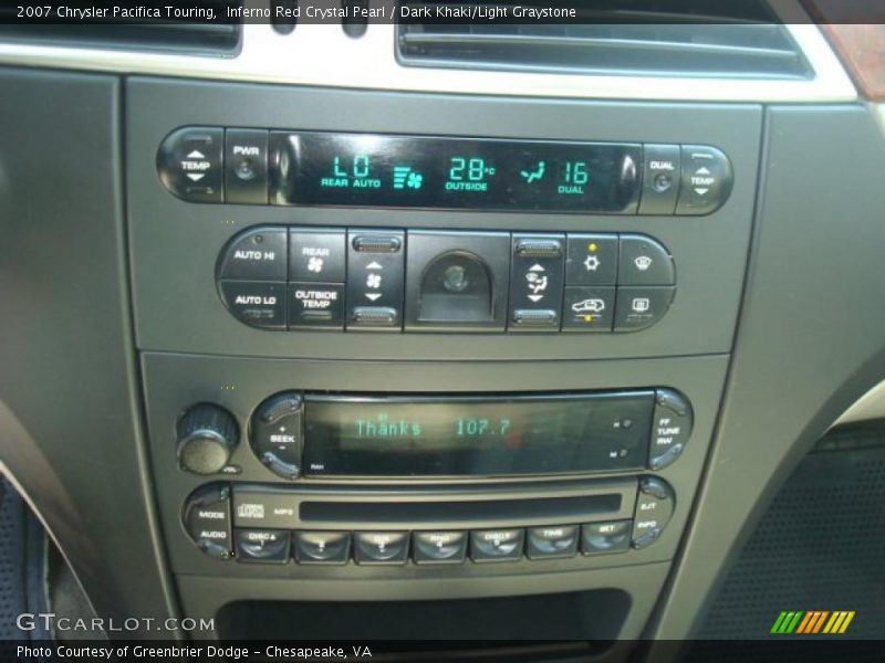 Inferno Red Crystal Pearl / Dark Khaki/Light Graystone 2007 Chrysler Pacifica Touring