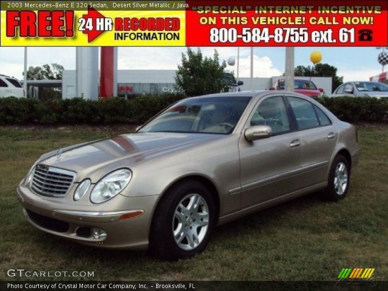 Desert Silver Metallic / Java 2003 Mercedes-Benz E 320 Sedan