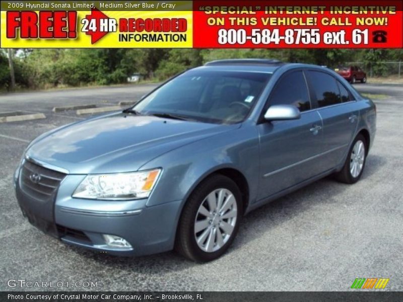 Medium Silver Blue / Gray 2009 Hyundai Sonata Limited