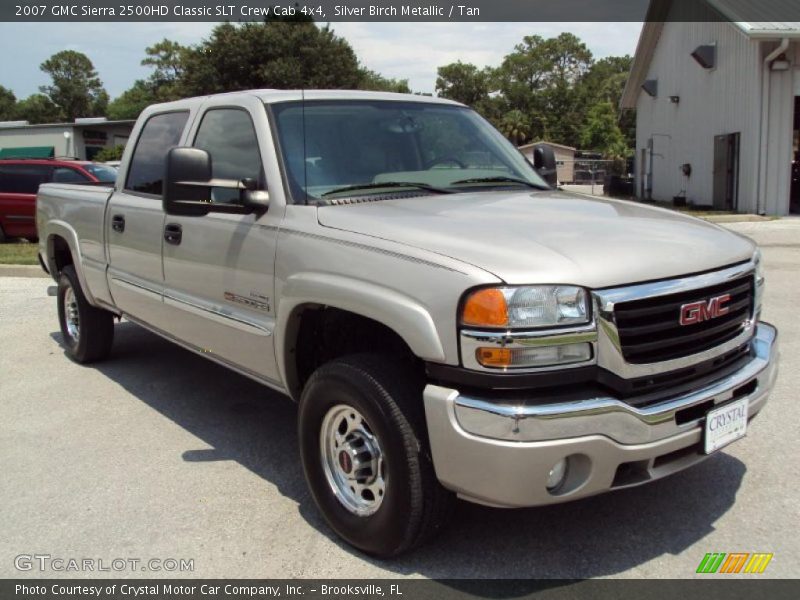 Silver Birch Metallic / Tan 2007 GMC Sierra 2500HD Classic SLT Crew Cab 4x4