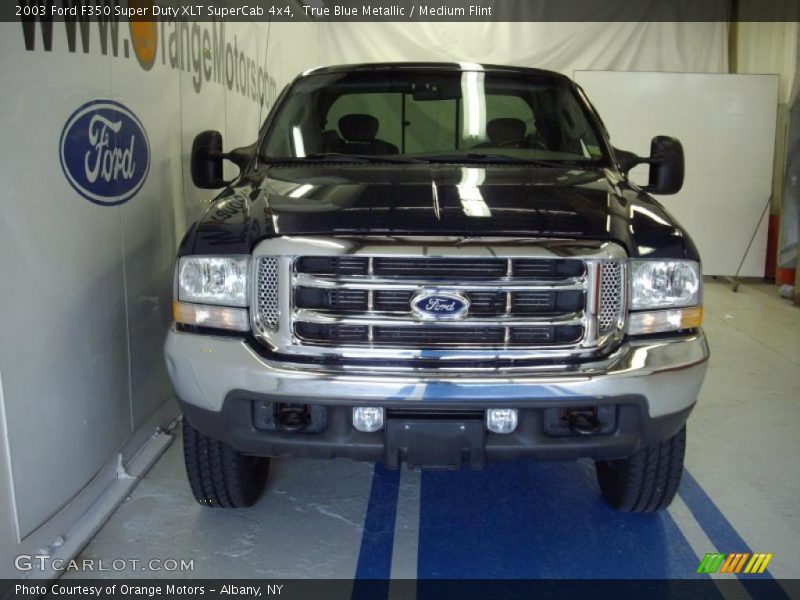 True Blue Metallic / Medium Flint 2003 Ford F350 Super Duty XLT SuperCab 4x4