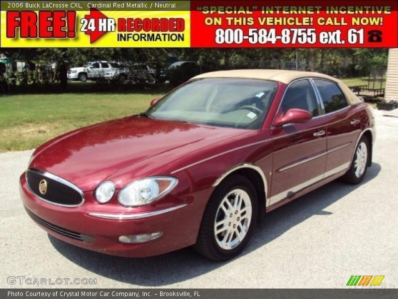 Cardinal Red Metallic / Neutral 2006 Buick LaCrosse CXL