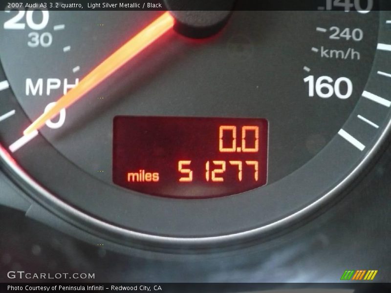 Light Silver Metallic / Black 2007 Audi A3 3.2 quattro