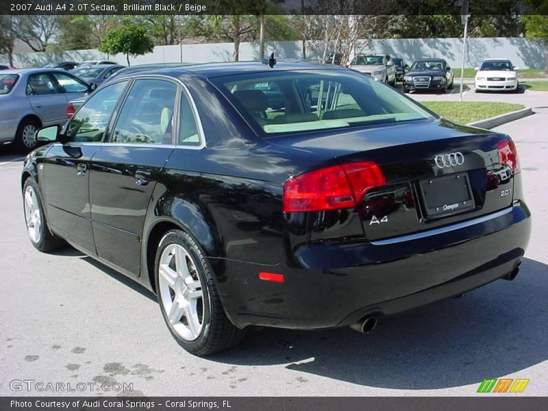 Brilliant Black / Beige 2007 Audi A4 2.0T Sedan