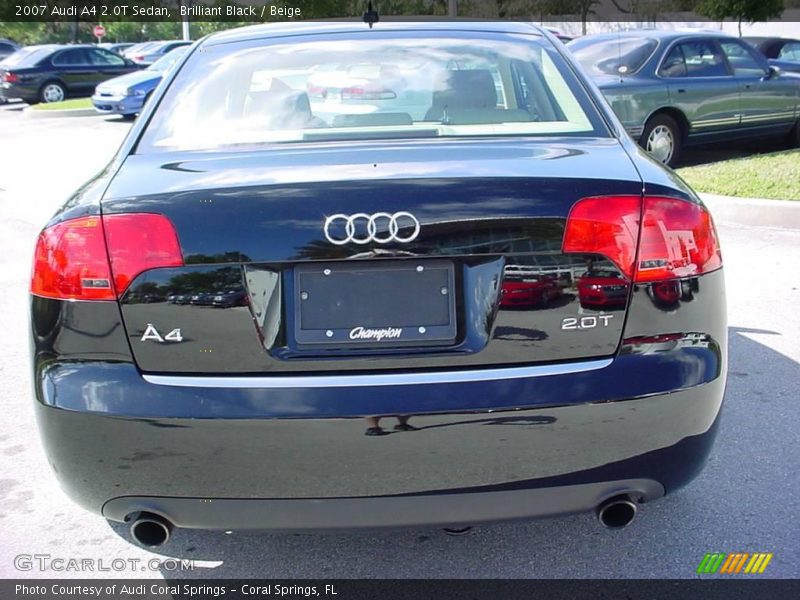 Brilliant Black / Beige 2007 Audi A4 2.0T Sedan