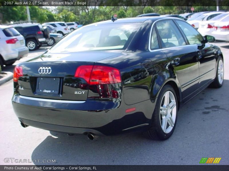 Brilliant Black / Beige 2007 Audi A4 2.0T Sedan