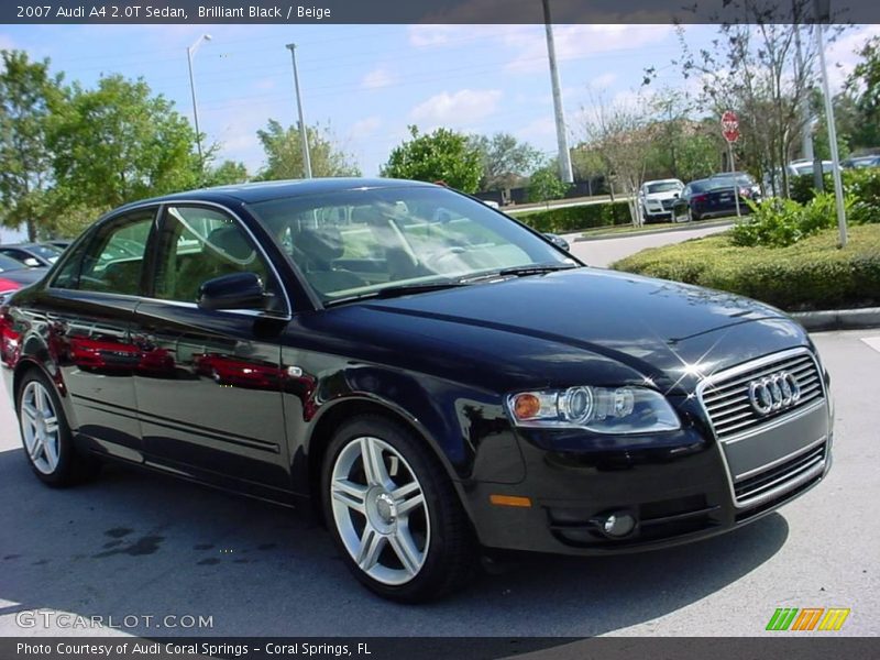 Brilliant Black / Beige 2007 Audi A4 2.0T Sedan