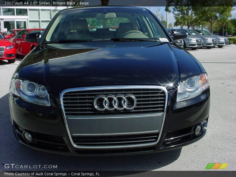Brilliant Black / Beige 2007 Audi A4 2.0T Sedan