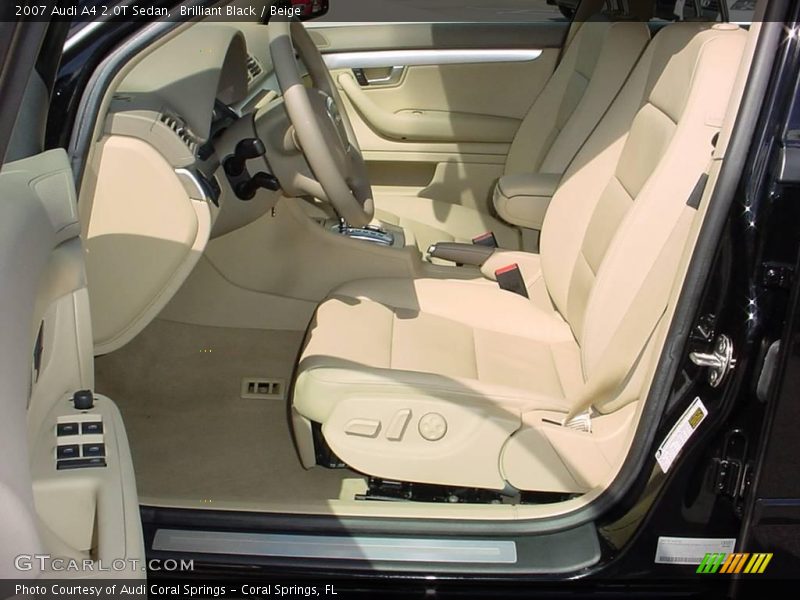 Brilliant Black / Beige 2007 Audi A4 2.0T Sedan