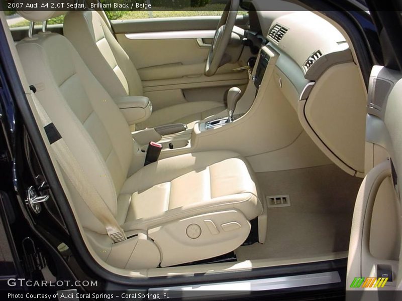 Brilliant Black / Beige 2007 Audi A4 2.0T Sedan