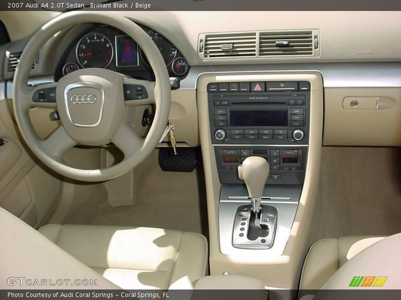 Brilliant Black / Beige 2007 Audi A4 2.0T Sedan