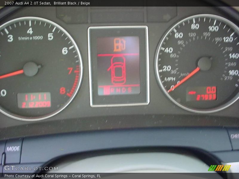 Brilliant Black / Beige 2007 Audi A4 2.0T Sedan