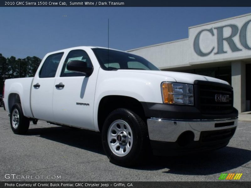 Summit White / Dark Titanium 2010 GMC Sierra 1500 Crew Cab