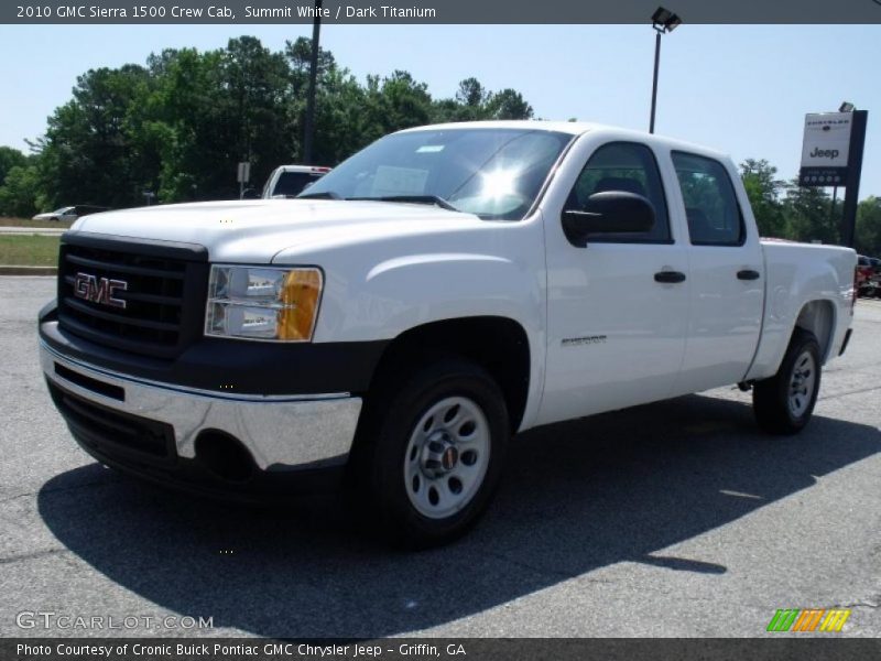 Summit White / Dark Titanium 2010 GMC Sierra 1500 Crew Cab