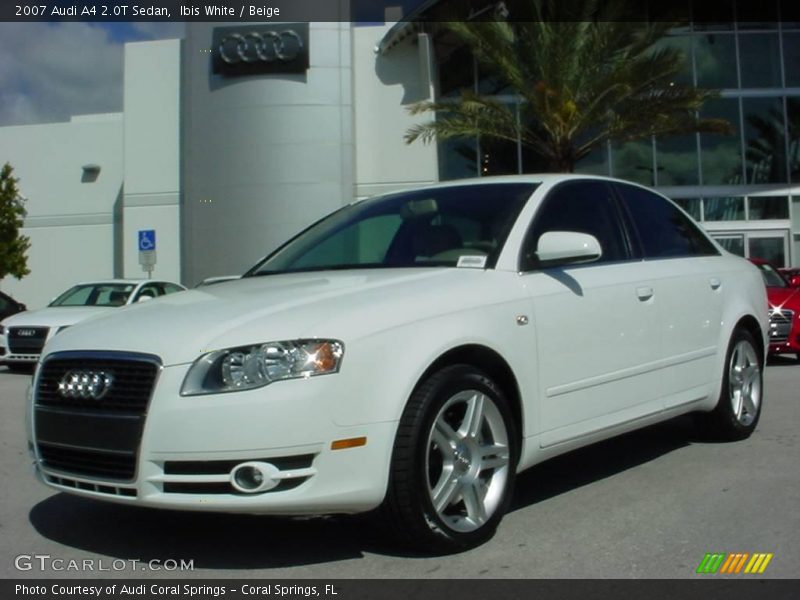 Ibis White / Beige 2007 Audi A4 2.0T Sedan