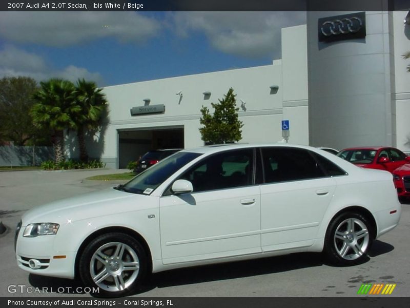 Ibis White / Beige 2007 Audi A4 2.0T Sedan
