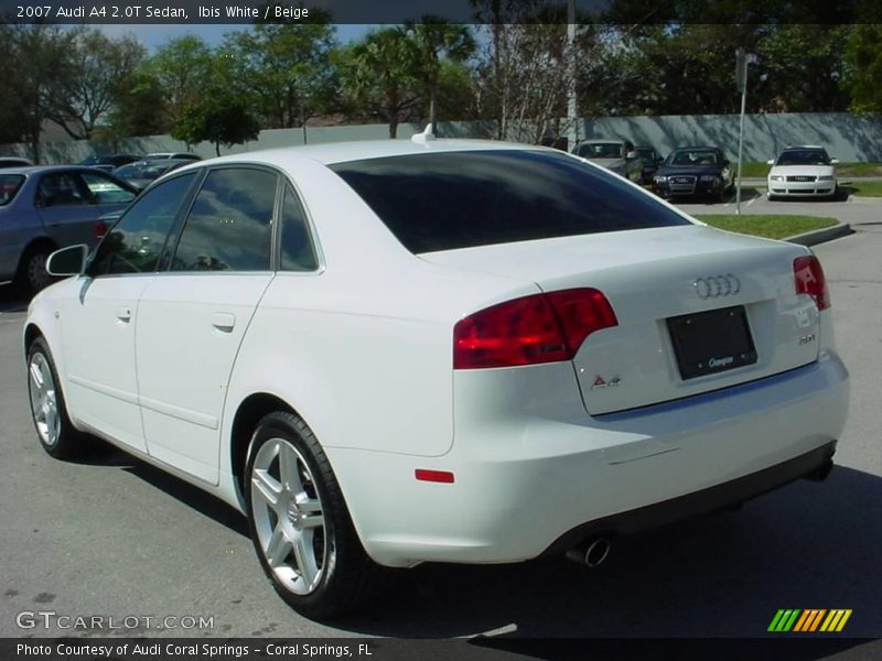 Ibis White / Beige 2007 Audi A4 2.0T Sedan