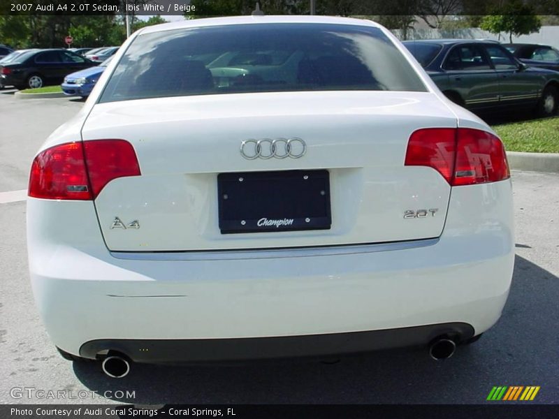 Ibis White / Beige 2007 Audi A4 2.0T Sedan