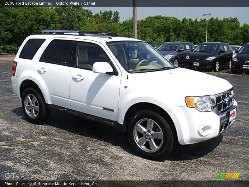 Oxford White / Camel 2008 Ford Escape Limited