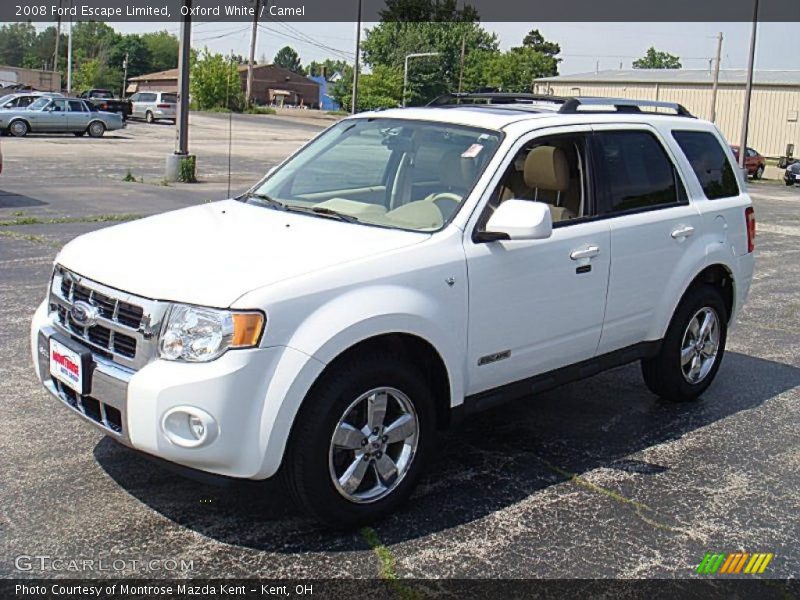 Oxford White / Camel 2008 Ford Escape Limited