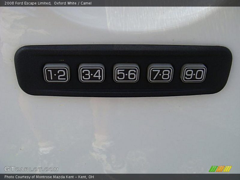Oxford White / Camel 2008 Ford Escape Limited