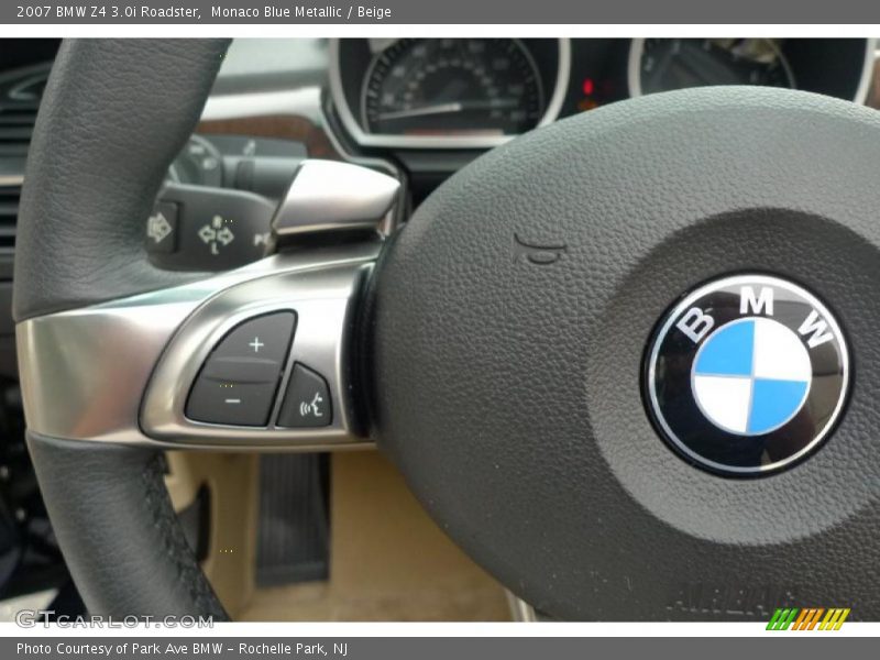 Monaco Blue Metallic / Beige 2007 BMW Z4 3.0i Roadster