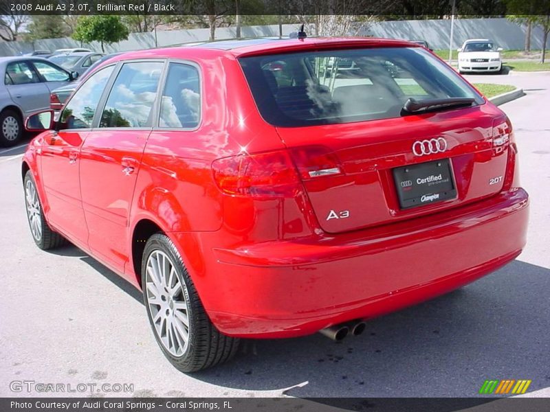 Brilliant Red / Black 2008 Audi A3 2.0T