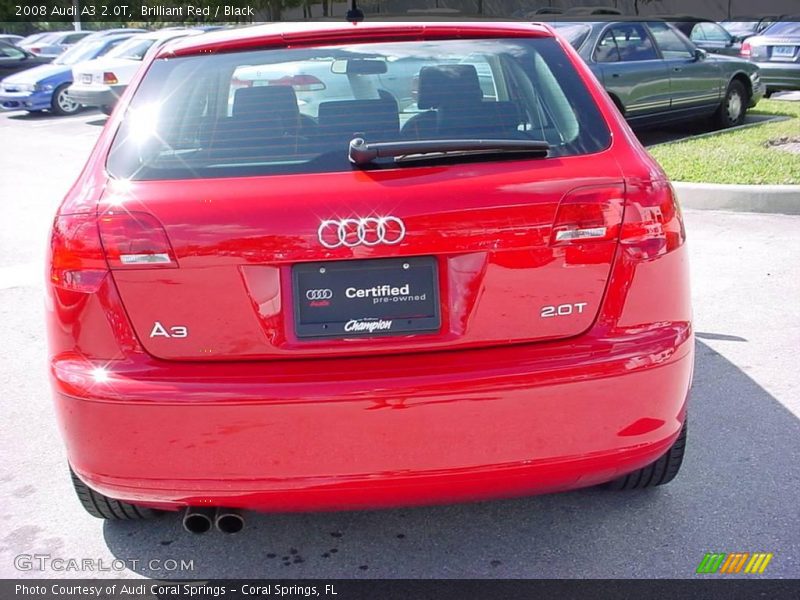 Brilliant Red / Black 2008 Audi A3 2.0T