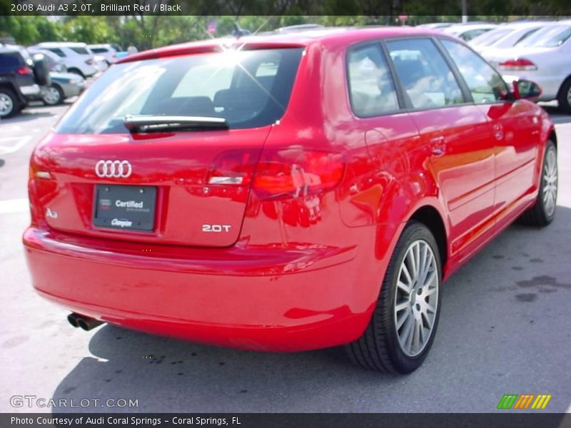 Brilliant Red / Black 2008 Audi A3 2.0T