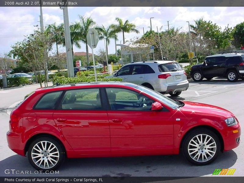 Brilliant Red / Black 2008 Audi A3 2.0T
