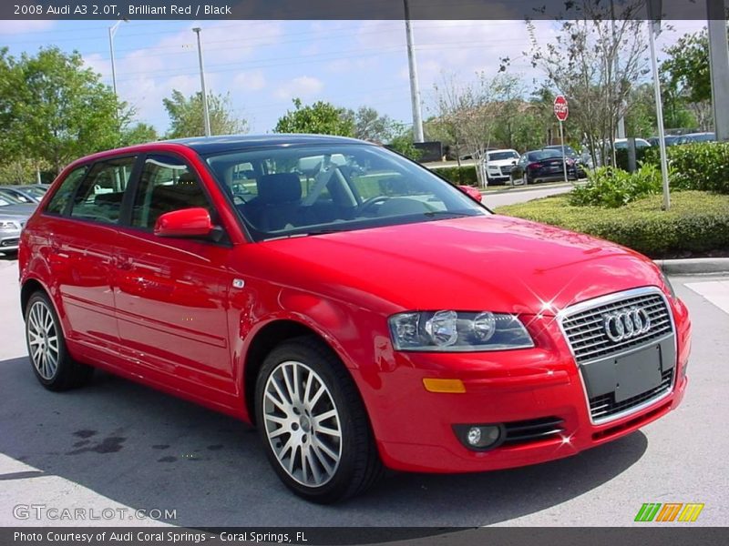 Brilliant Red / Black 2008 Audi A3 2.0T