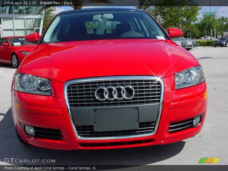 Brilliant Red / Black 2008 Audi A3 2.0T