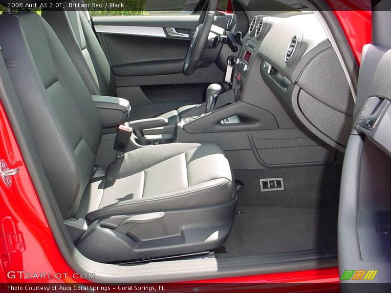 Brilliant Red / Black 2008 Audi A3 2.0T
