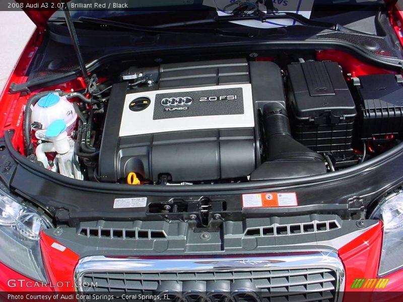Brilliant Red / Black 2008 Audi A3 2.0T