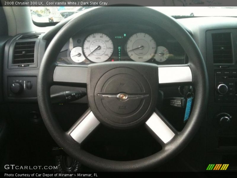 Cool Vanilla White / Dark Slate Gray 2008 Chrysler 300 LX
