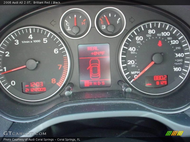 Brilliant Red / Black 2008 Audi A3 2.0T