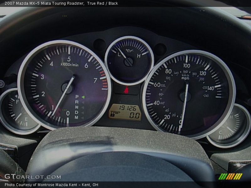 True Red / Black 2007 Mazda MX-5 Miata Touring Roadster
