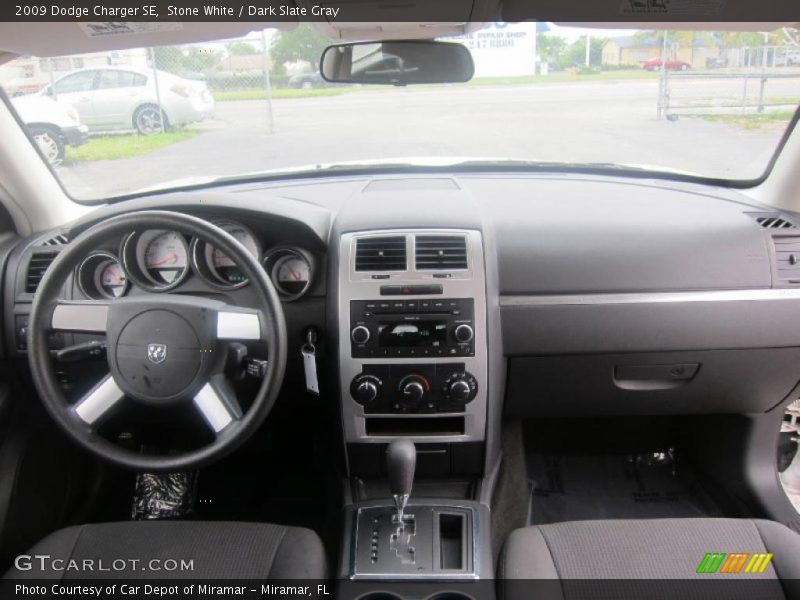 Stone White / Dark Slate Gray 2009 Dodge Charger SE