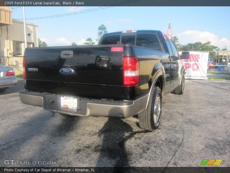 Black / Black 2005 Ford F150 Lariat SuperCab