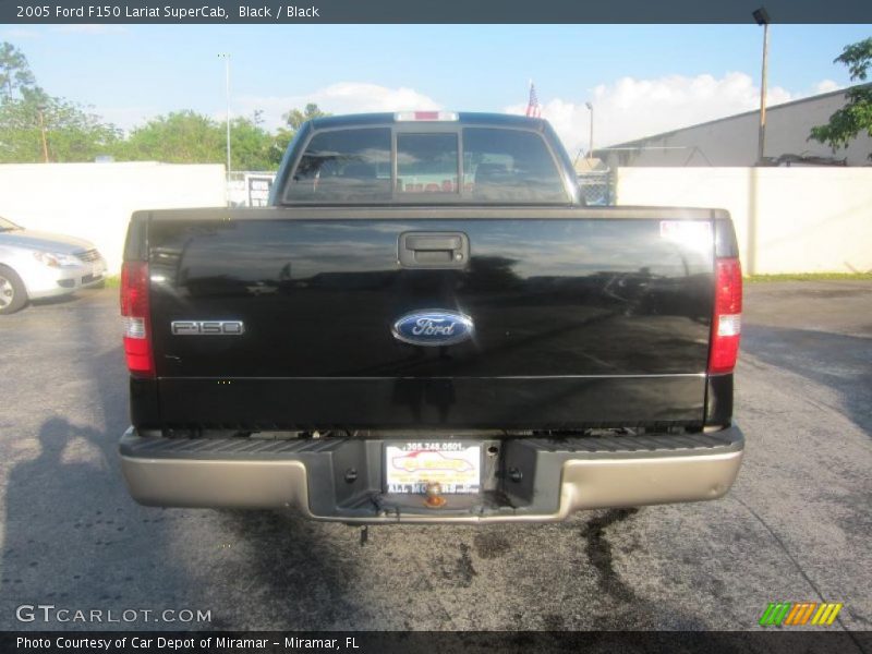 Black / Black 2005 Ford F150 Lariat SuperCab