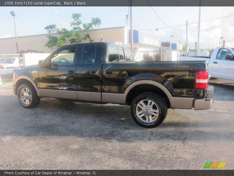 Black / Black 2005 Ford F150 Lariat SuperCab