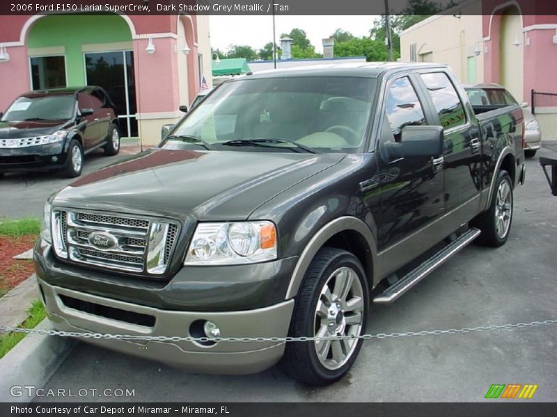 Dark Shadow Grey Metallic / Tan 2006 Ford F150 Lariat SuperCrew