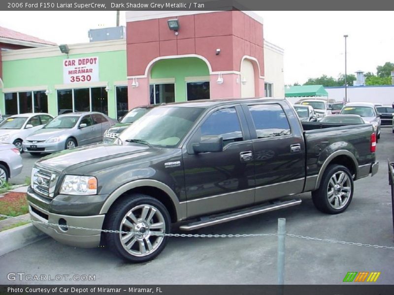 Dark Shadow Grey Metallic / Tan 2006 Ford F150 Lariat SuperCrew