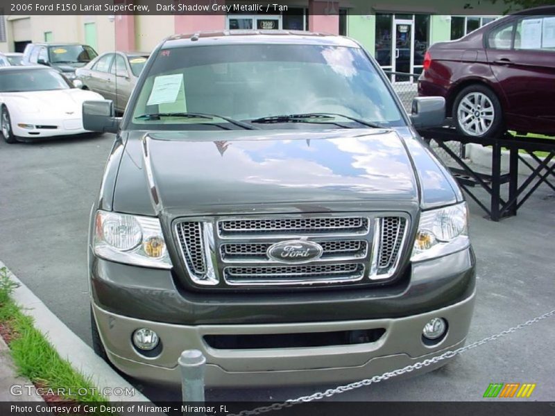 Dark Shadow Grey Metallic / Tan 2006 Ford F150 Lariat SuperCrew