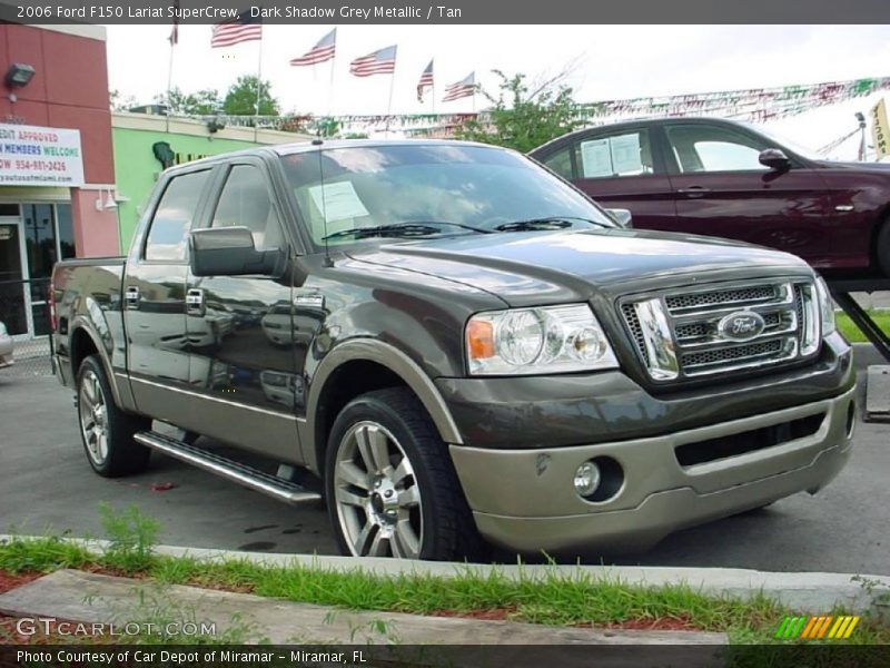 Dark Shadow Grey Metallic / Tan 2006 Ford F150 Lariat SuperCrew