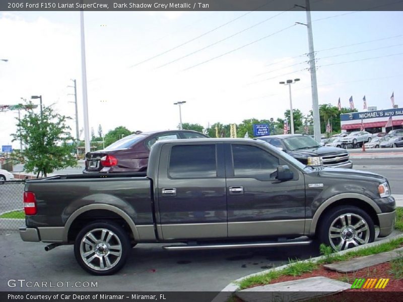 Dark Shadow Grey Metallic / Tan 2006 Ford F150 Lariat SuperCrew
