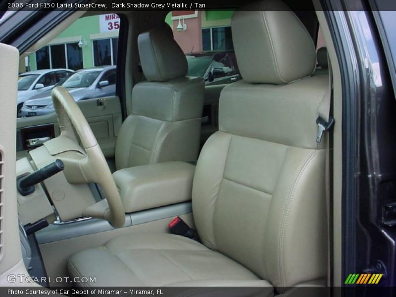 Dark Shadow Grey Metallic / Tan 2006 Ford F150 Lariat SuperCrew