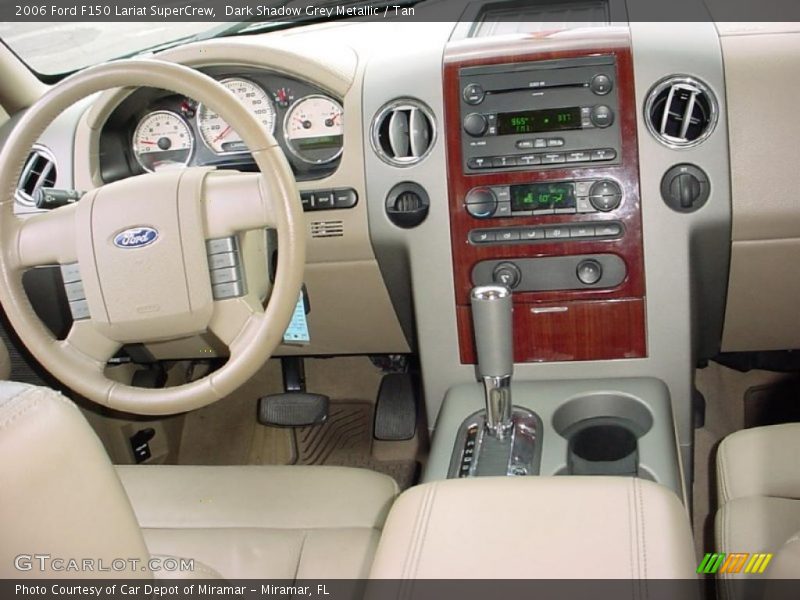 Dark Shadow Grey Metallic / Tan 2006 Ford F150 Lariat SuperCrew